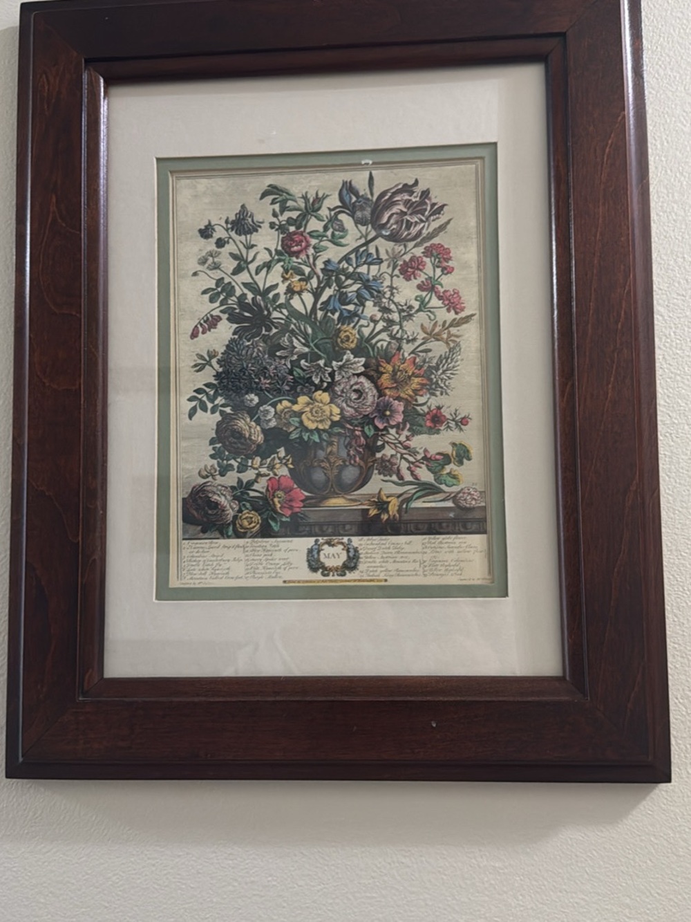 Classic Floral Wall Art in Brown Frame - Home Accents